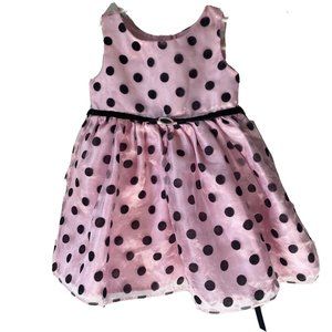 Youngland pink polka dot sundress‎ dress formal Easter wedding baby girl 2T